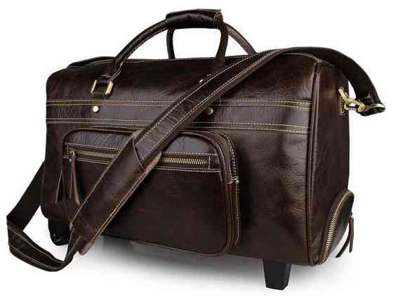 Сумка дорожная Vintage 14253 на колесах Коричневая Киев