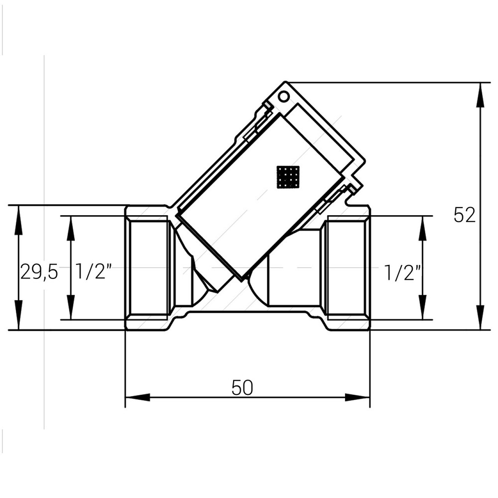 Фильтр грубой очистки латунный 1/2″ВР х 1/2″ВР литейный Б3301А VA (000025801) Киев - изображение 3