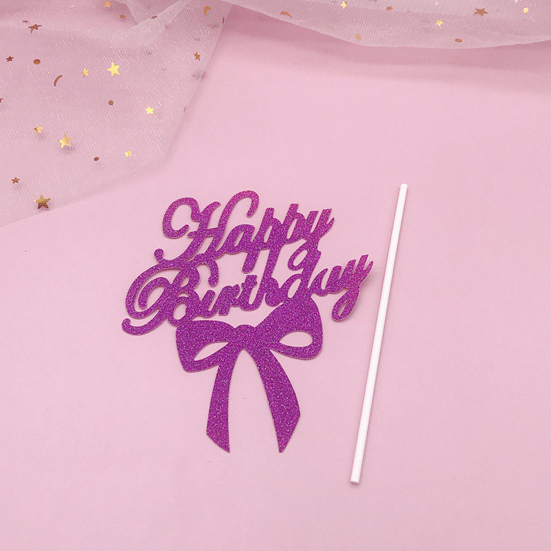 Табличка для торта Happy Birthday 11 на 13 см малиновий Київ - фото 3