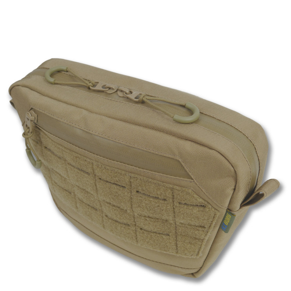 Сумка-напашник XL Kiborg GU Cordura Coyote. Сумка напашник койот с велкро панелью на плитоноску Киев - изображение 6
