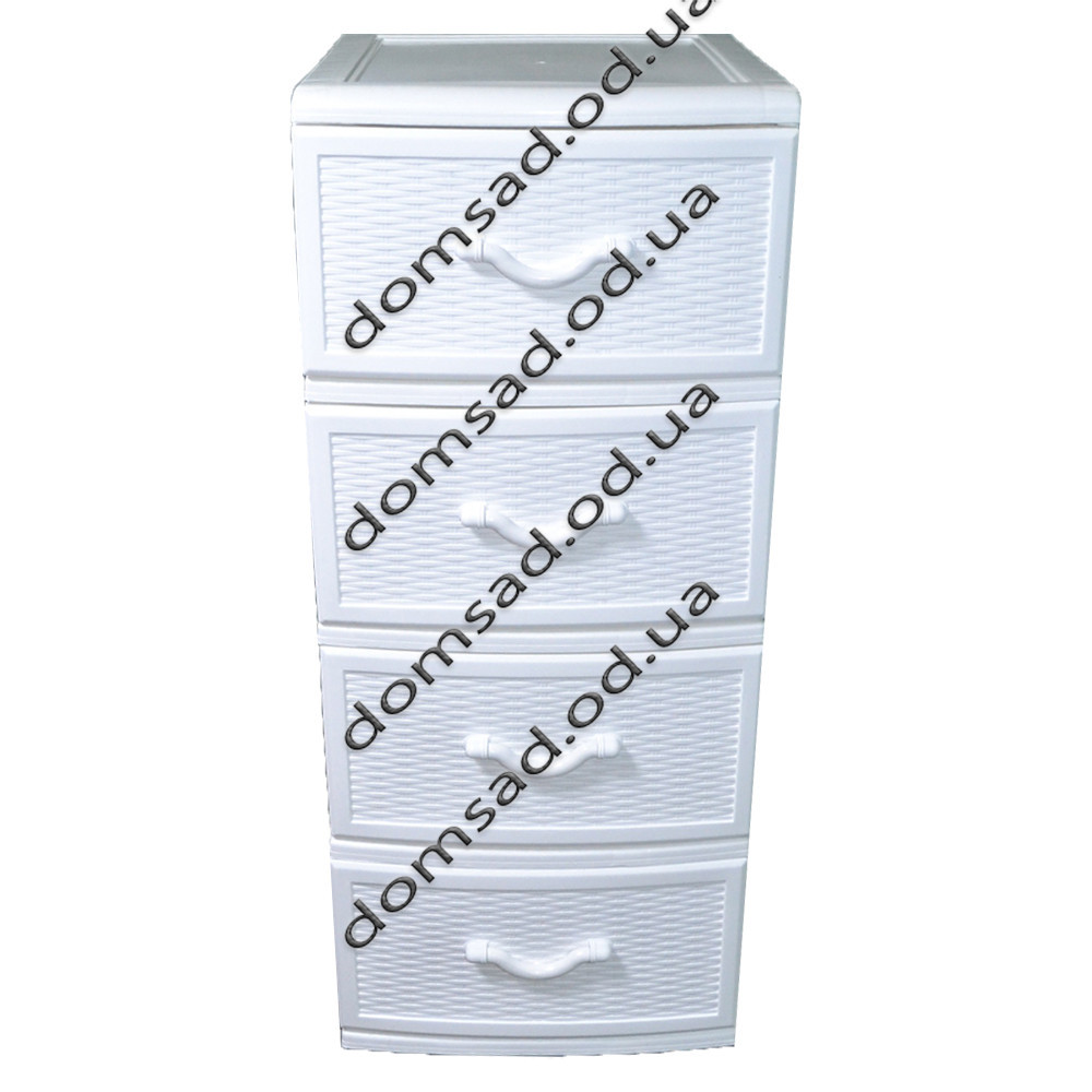 Комод пластиковий Style (Стиль) білий 4 ящики 48х38х88 Одеса - фото 3