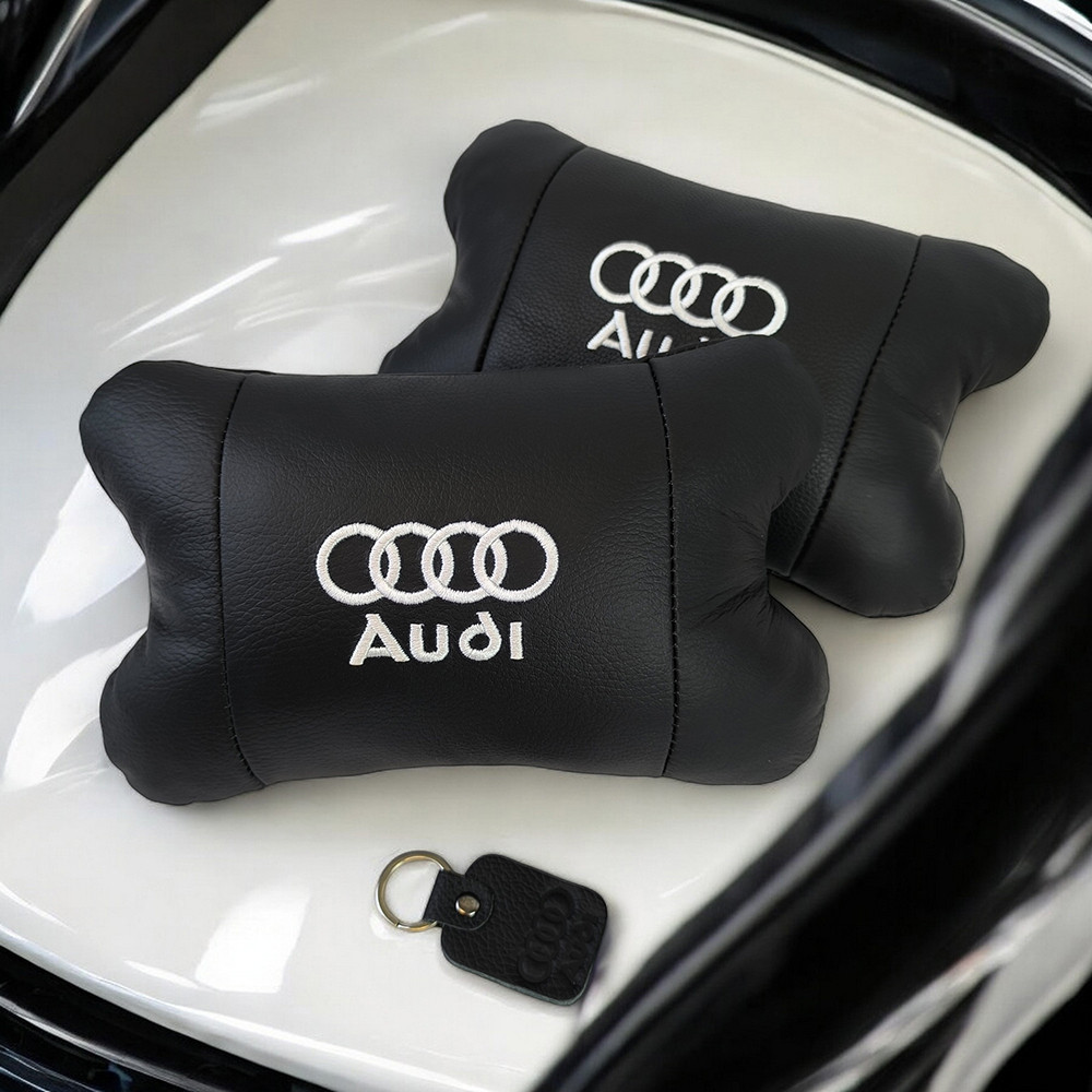 Подушки для шиї на підголівник Audi, Подарунок в машину чоловікові, Подушки з логотипом від виробника YI-30 Львів - фото 12