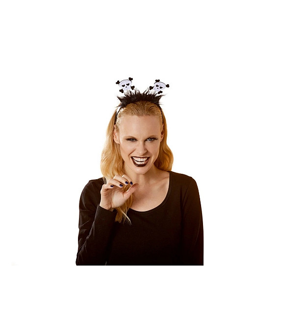 Обруч Черепа на Хелловін 12 на 22 см чорний Київ - фото 6