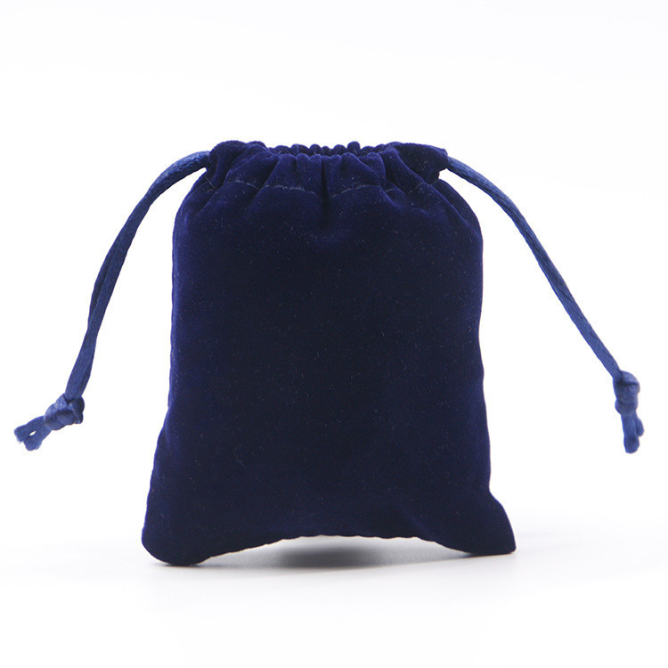 Подарункові мішечки з оксамиту на затяжках 10x15 см, 50 шт, сині, упаковка для прикрас та сувенірів Київ - фото 3