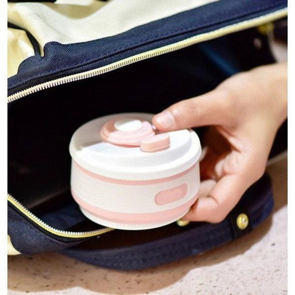 Силиконовая термо-чашка 350 мл, Многоразовая силиконовая чашка, Стакан раздвижной складной WM-59 Львов - изображение 7