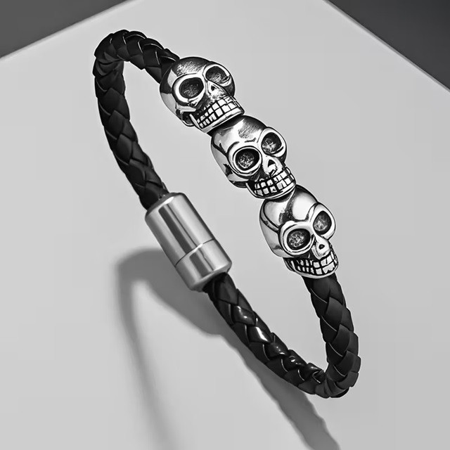 Готичний браслет із черепами Київ - фото 1