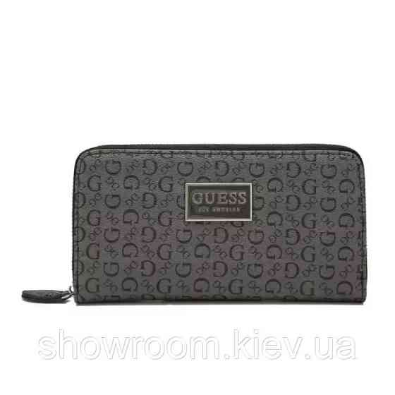 Женский брендовый кошелек на молнии Guess (7597) серый Киев