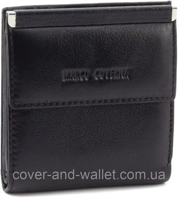 Маленький кошелек черного цвета с монетницей для женщин и мужчин Marco Coverna 1420 Киев - изображение 5