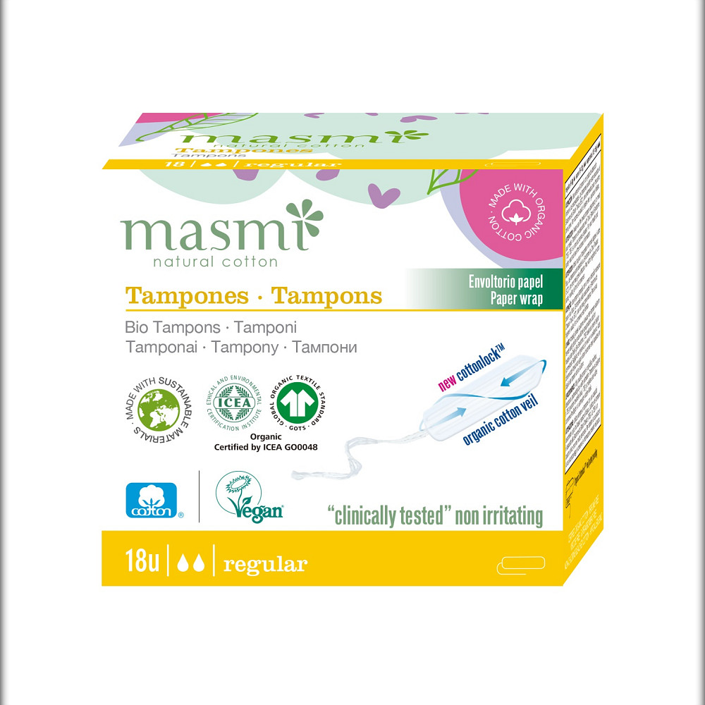 Органические тампоны Regular без аппликатора Masmi 18 шт. Киев - изображение 1