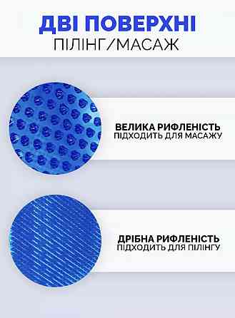 Рукавичка для антицелюлітного масажу синя Reclaire cosmetics Київ