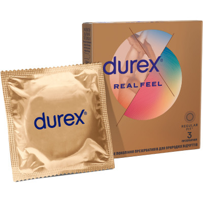 Презервативы Durex Real Feel из синтетического латекса (безлатексные) 3 шт. (5052197026689) Винница - изображение 1