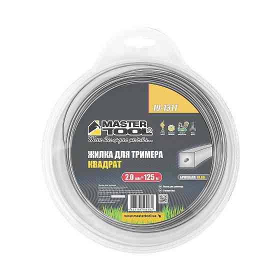 MASTERTOOL Жилка для тримера MASTERTOOL КВАДРАТ АРМОВАНИЙ 2,00 мм 125 м блістер 19-1311 Киев
