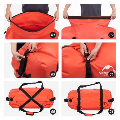 Сумка дорожная Naturehike баул водонепроникний NH20FSB03 60 л червона (6927595744284) Винница - изображение 3