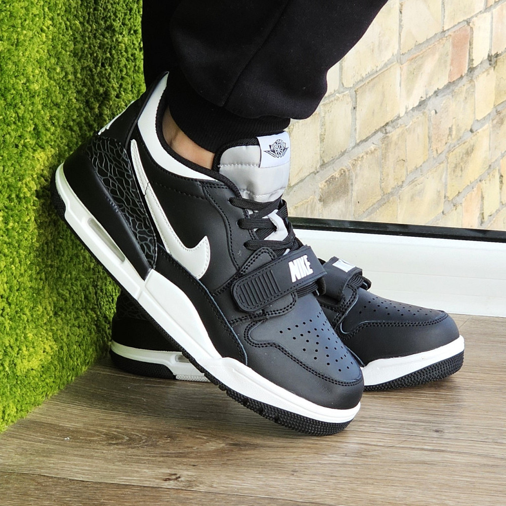Мужские Кроссовки Nike Jordan Черные Кожаные Джорданы Найк (размеры: 41,42,43,44,45) Видео Обзор Днепр - изображение 4