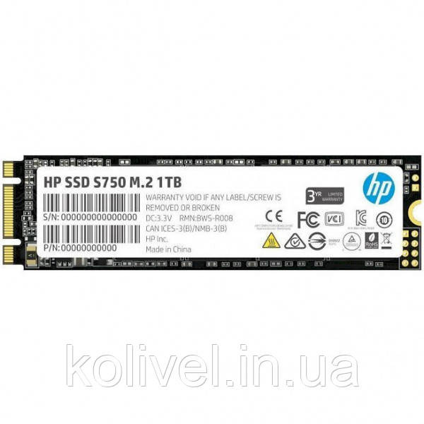 SSD 1TB HP S750 M.2 2280 SATA III 3D NAND TLC (16L57AA) Київ - фото 1
