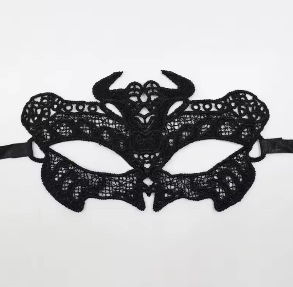 Маска маскарад для обличчя унісекс one size чорний Київ - фото 1