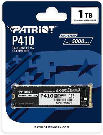 Накопичувач  SSD 1TB Patriot P410 M.2 2280 PCIe NVMe 4.0 x4 TLC (P410P1TBM28H) ( 12715 ) Харків