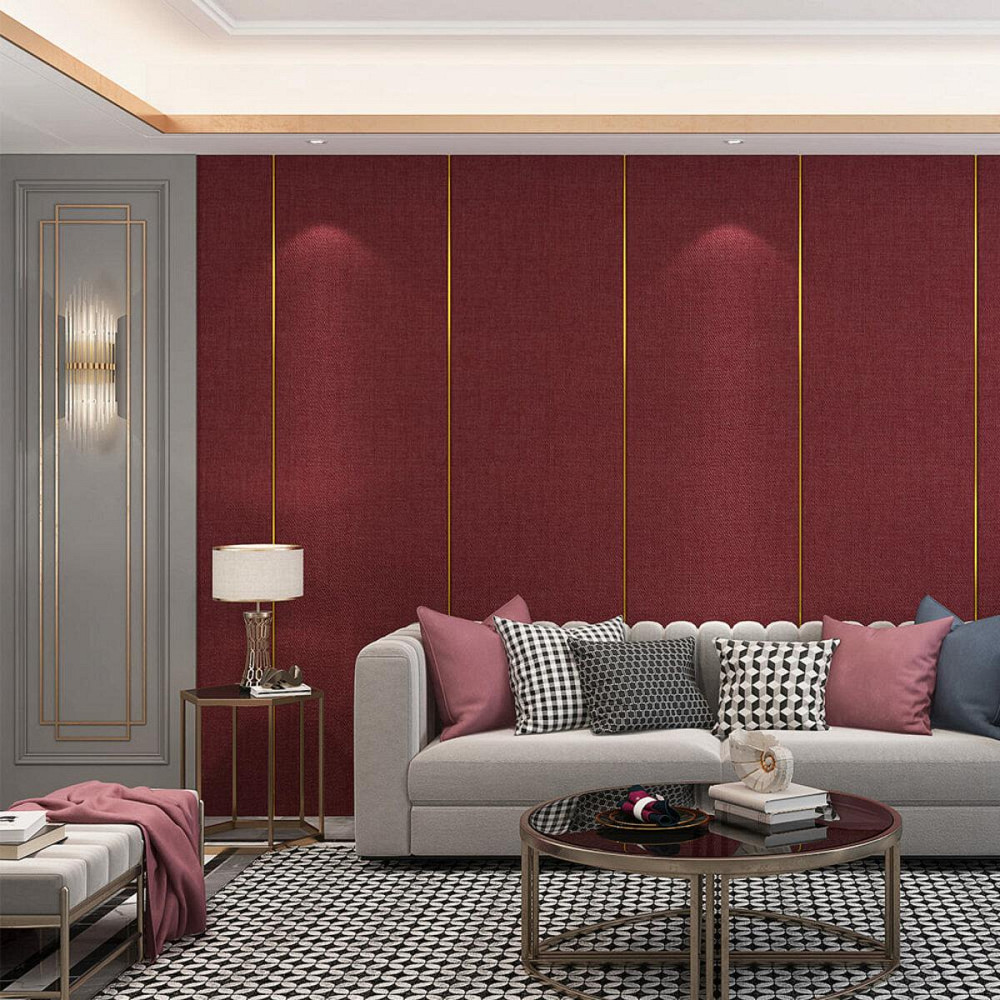 Льняные тёплые обои на самоклейке 2800х650х2мм Бардо меланж (D) SW-00001492 Днепр - изображение 6