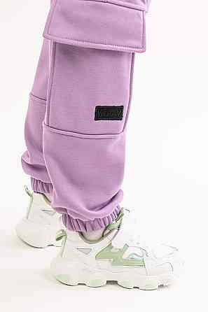 Костюм детский, спортивный х/б 100% (серый меланж, ментол, сиреневый,розовый, желтый) Крохатушка одяг 92, Сиреневый Киев