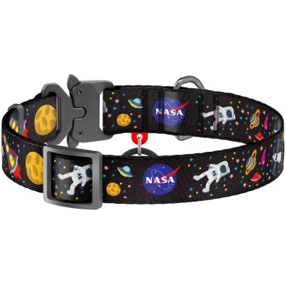 Нашийник для тварин WAUDOG Nylon з QR паспортом NASA металічна пряжка-фастекс S (5119) Вінниця - фото 2