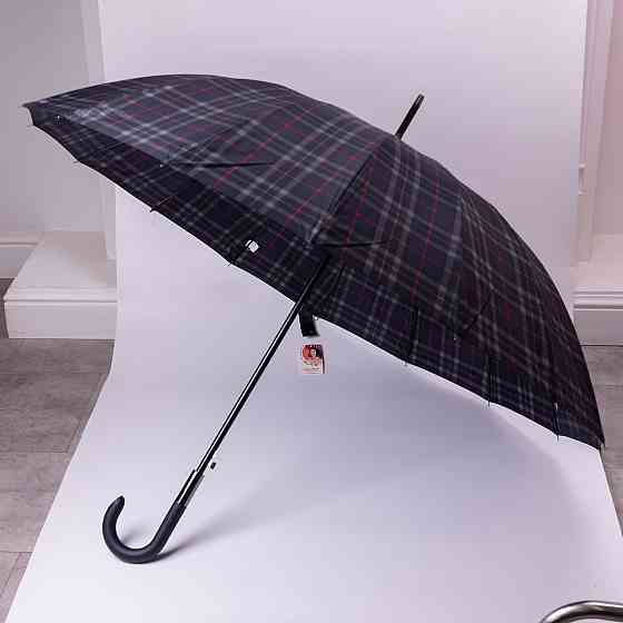 Полуавтоматический зонт-трость синий 117 см Киев