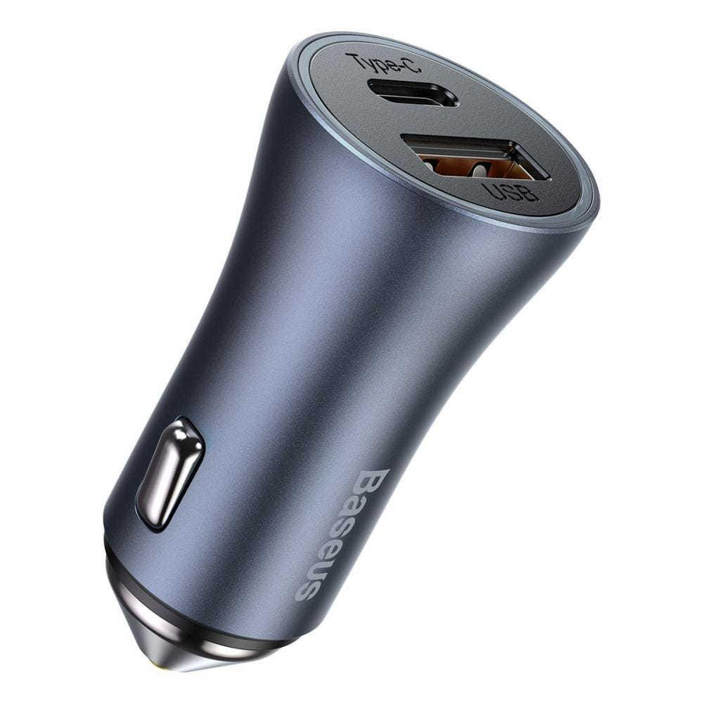 Автомобільний зарядний пристрій Baseus Golden Contactor Pro Dual Quick Charger U+C 40W Dark Gray CCJD-0G Одеса - фото 1