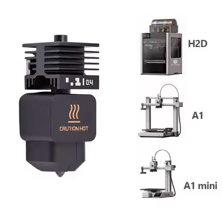 Хотенд 0,2 мм зі збільшеним обємом нагрівача для Bambu Lab A1, A1 mini, H2D (Ur Elk) Київ - фото 7