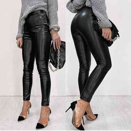 Теплые кожаные лосины на меху осень-зима Dendi 46 Киев