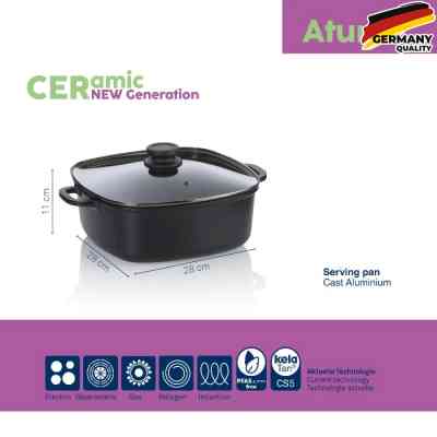 Сотейник Kela Atura з кришкою 28х28 см, 6 л (15166) Вінниця