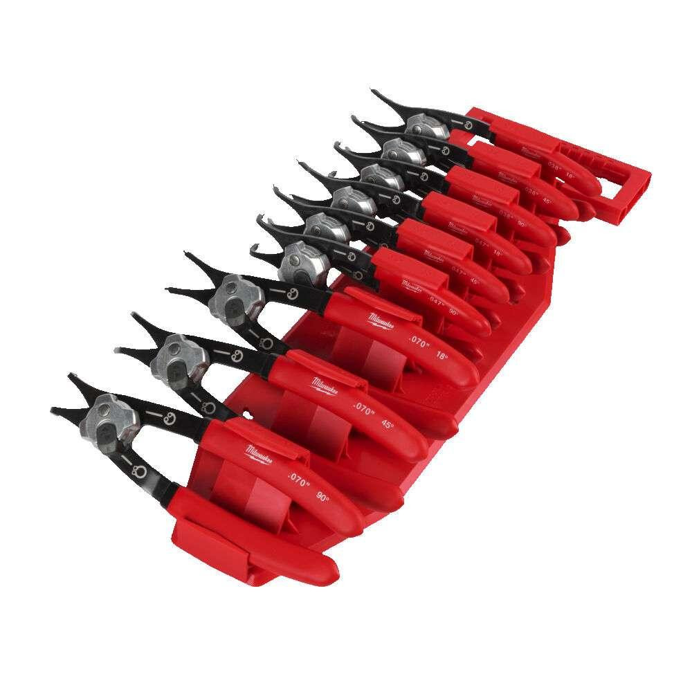 Набор щипцов для стопорных колец MILWAUKEE, (9шт) пластиковый холдер Одесса - изображение 1