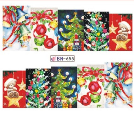 Новогодние наклейки на ногти BN-655 Киев - изображение 1