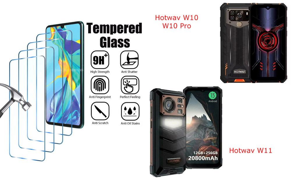 Захисне скло ArmorGlass для Hotwav W10, W10 Pro, W11 – стійке до подряпин та ударів Київ - фото 1