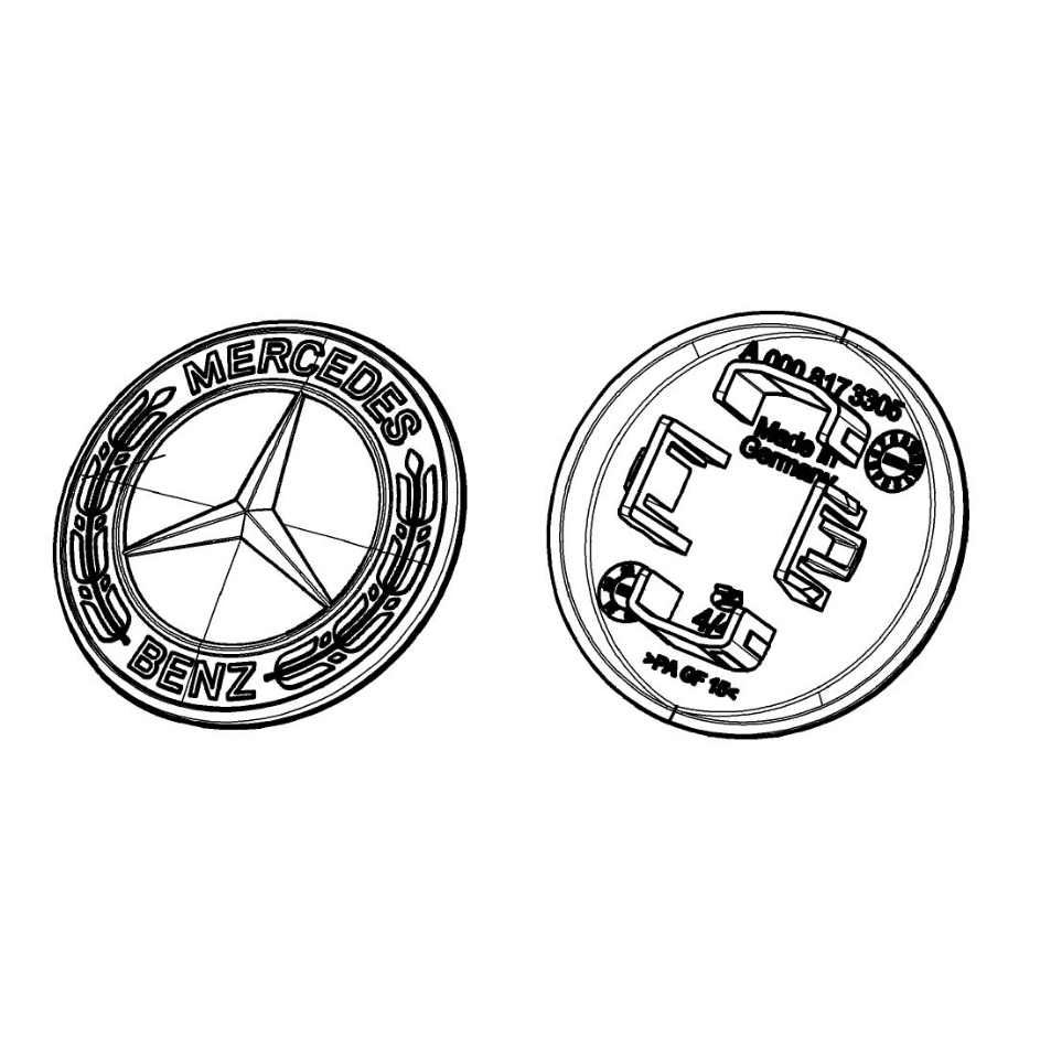 Mercedes-Benz  A0008173305 Новий значок - емблема "Mercedes-Benz" на капот C-Class Coupe C205 C-Class W205 C-Class Estate S205 C-Class Cabri Одесса - изображение 3