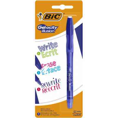 Ручка гелевая Bic пиши - стирай Gel-Ocity illusion, синяя (bc504895) Винница