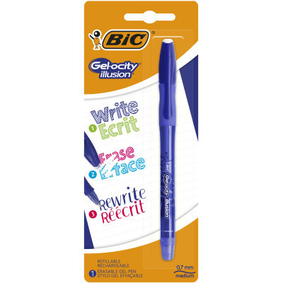 Ручка гелевая Bic пиши - стирай Gel-Ocity illusion, синяя (bc504895) Винница - изображение 1