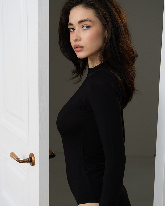 Боді з V-подібною сіточкою по грудях довгий рукав Ozkan 25783 Київ - фото 4