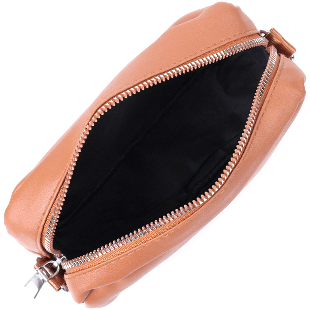 Женская сумка кросс-боди с монетницей из экокожи Vintage 22795 Рыжий Киев - изображение 7