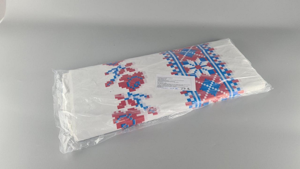 Скатерть полиетиленовая (105x200)  Вышиванка белая (25 шт) Харьков - изображение 1