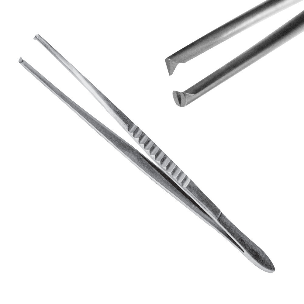 Пинцет хирургический 1:2 зубый 18 см J-16-068 Днепр - изображение 1