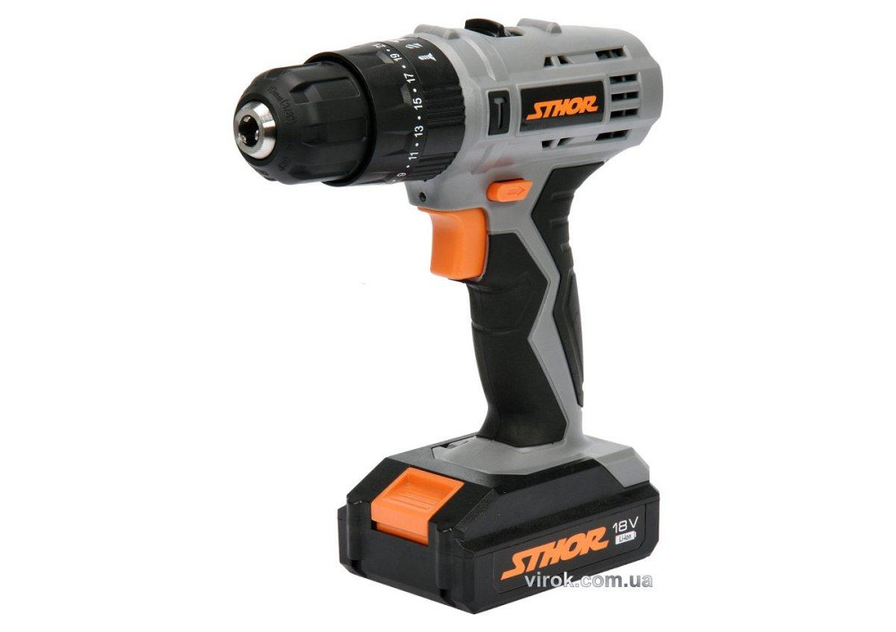 Шуруповерт-дриль ударний акумуляторний STHOR : 18 В, Li-Ion 1,3 АхГод, КМ- 22 Nm, патрон Ø≤10 мм [5] Одесса - изображение 1