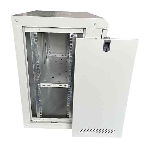 Шкаф настенный серверный GEAR 12U 600x600х600 мм серый с полкой (GWMSN-12U-600-600G) Киев