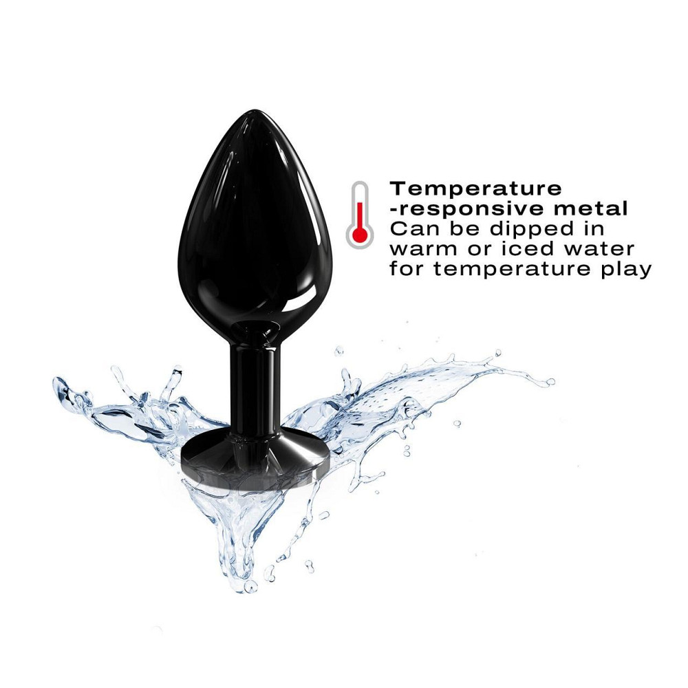 Металлическая анальная пробка с кристаллом Dorcel Diamond Plug Black M Sex Aura Киев - изображение 4