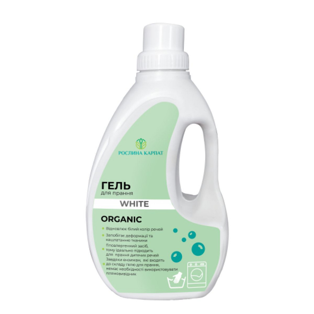 Гель для прання білих речей White Рослина Карпат 1000 мл Київ - фото 1