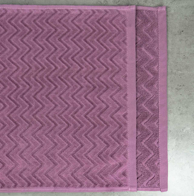 Рушник махровий GM Textile 50x90см Преміум якості Жакардовий з велюром 550г/м2 (Фіолетовий) Суми - фото 4