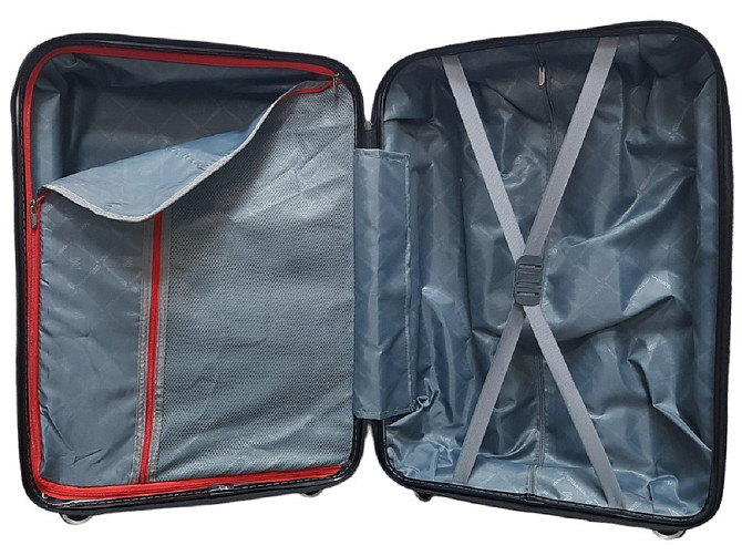 Валіза поліпропіленова Milano Bag 0307 середня 65 см чорна Київ - фото 6