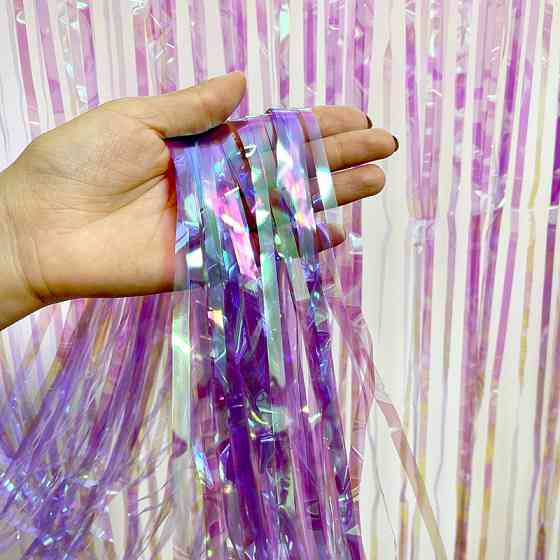 Дождик для фотозоны 2 м на 1 м конфетно фиолетовый Киев