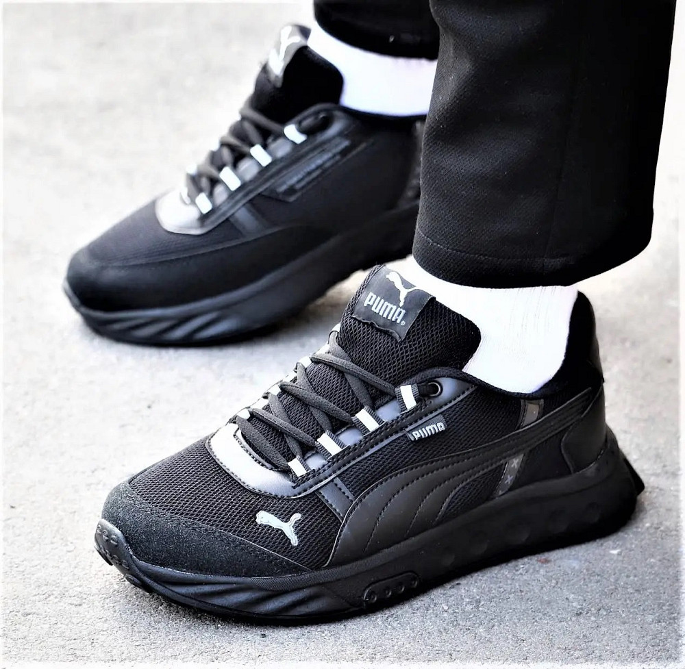 Кроссовки Мужские Puma Чёрные Пума Тканевые Текстиль (размеры: 41) Днепр - изображение 3