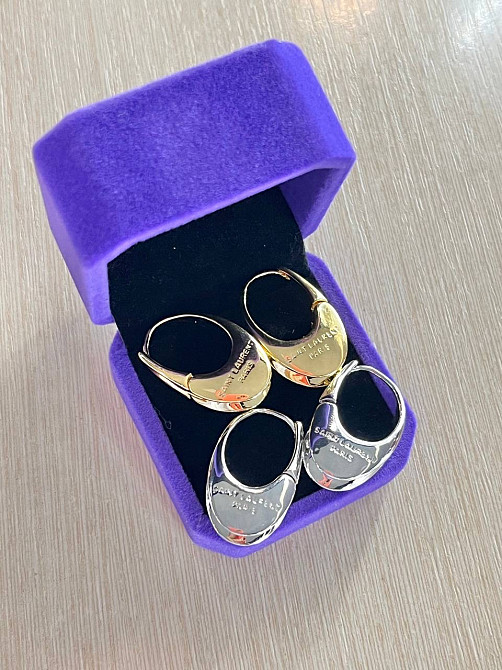 Сережки Saint Laurent позолота 18К Одеса - фото 9