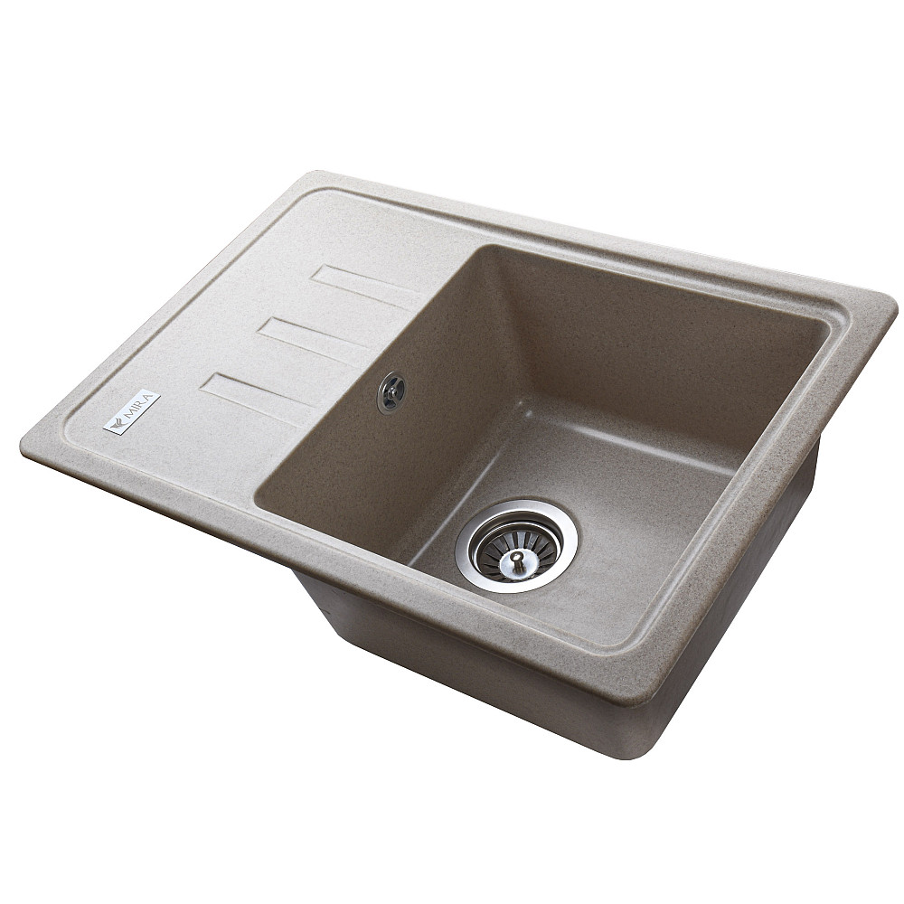 Гранітна мийка Mira MONTI бежевий 620 х 435 мм Тернополь - изображение 4