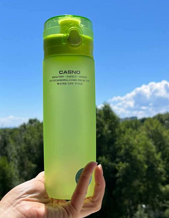 Спортивна для води Спорт пляшка Пляшка для тренувань Фітнес пляшка для води CASNO 650 мл Зелена Київ - фото 7